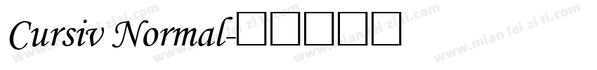 Cursiv Normal字体转换